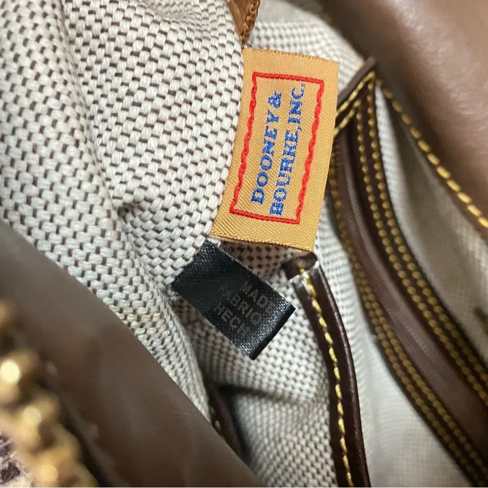 Dooney & Bourke Brown Leather Snake Skin printed Large Hobo Shoulder‎ Bag